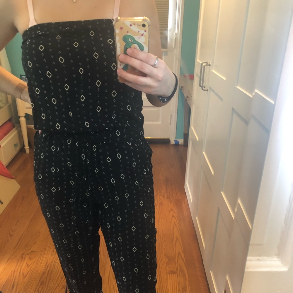 Aeropostale strapless black jumpsuit